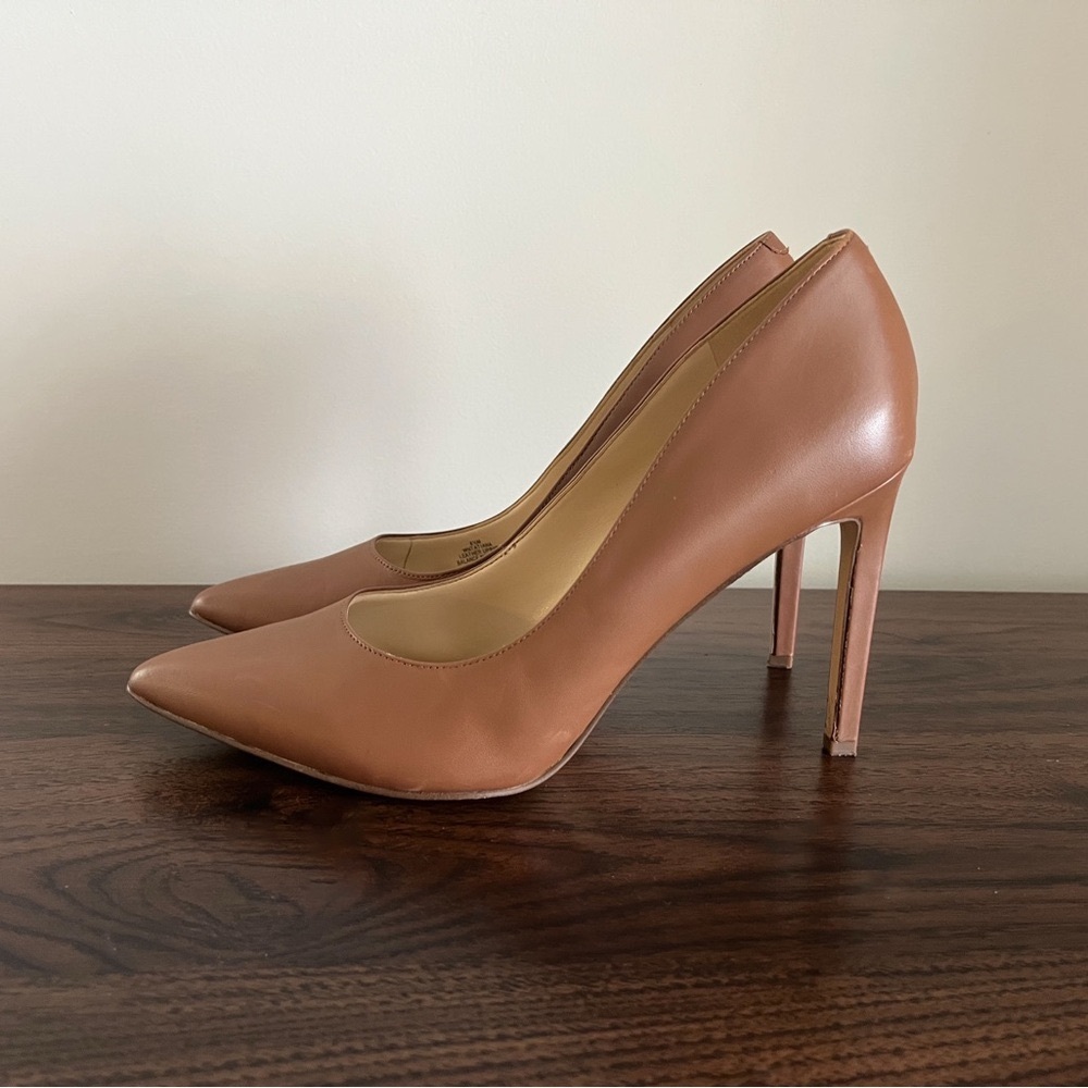 NINE WEST Brown Leather High Heel Stiletto Pumps Shoes Women’s 8.5